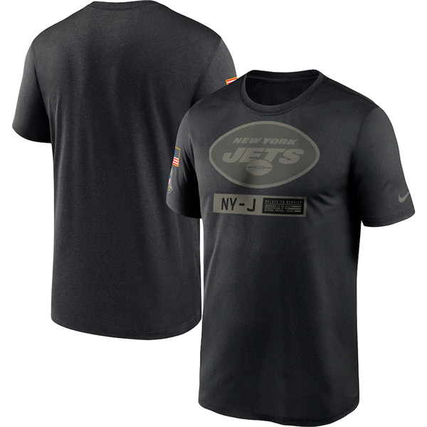 Men's New York Jets Black Salute To Service Performance T-Shirt 2020